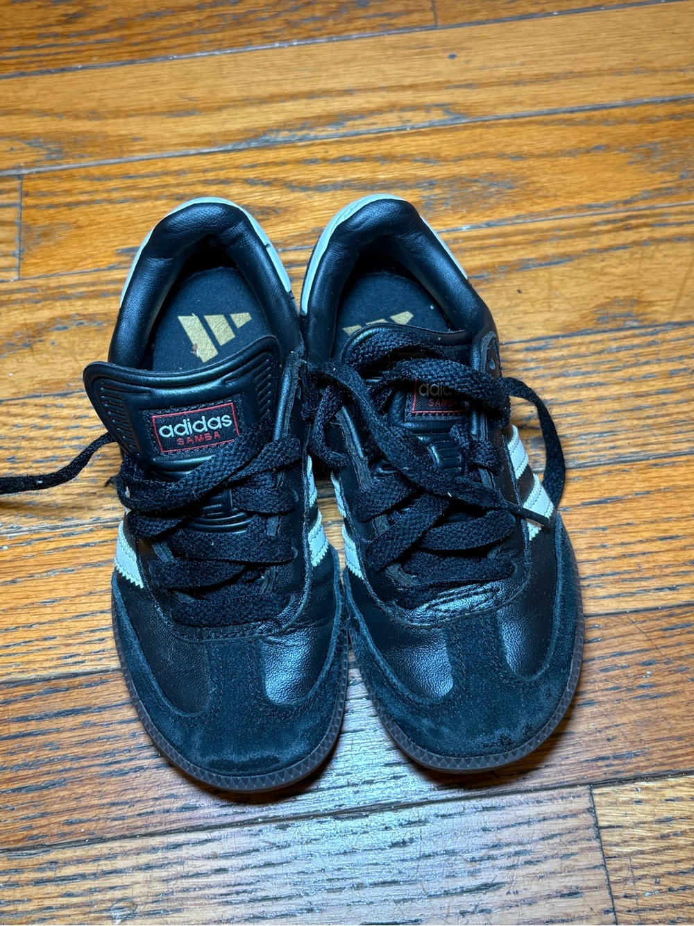 adidas Kids Black and White Samba Sneakers